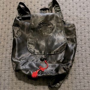Black Chinese Backpack Purse